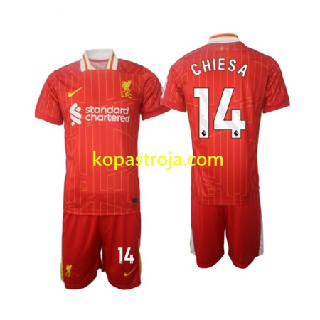 Billiga Fotbollströjor Liverpool Chiesa 14 Barn Hemma tröja 2024/25 Kortärmad